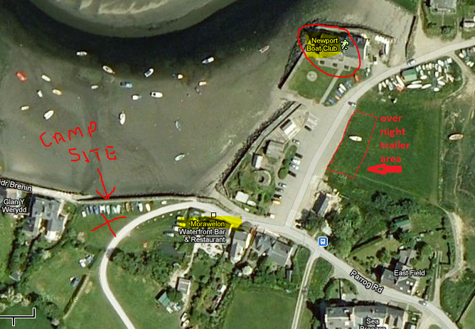 Campsite at Newport Boat Club
